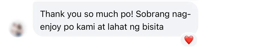 Thank you so much po! Sobrang nag-enjoy po kami at lahat ng bisita