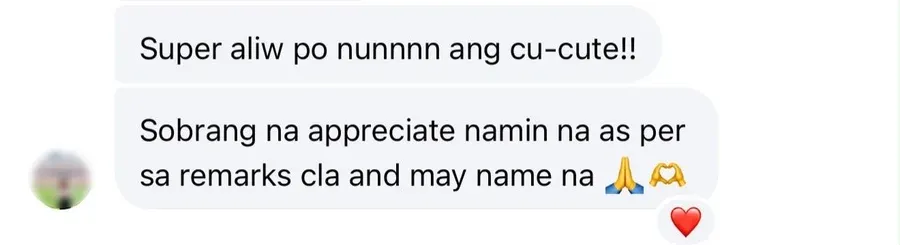 Super aliw po nunnnn ang cu-cute!!

Sobrang na appreciate namin na as per sa remarks cla and may name na 🙏🫶